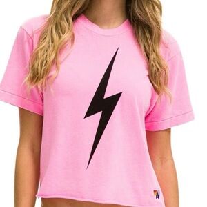 Aviator Nation Bolt Crop Tee - Women